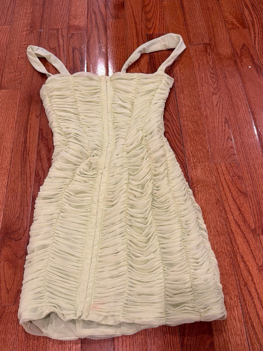 House of CB Pale Lime Mesh Dress